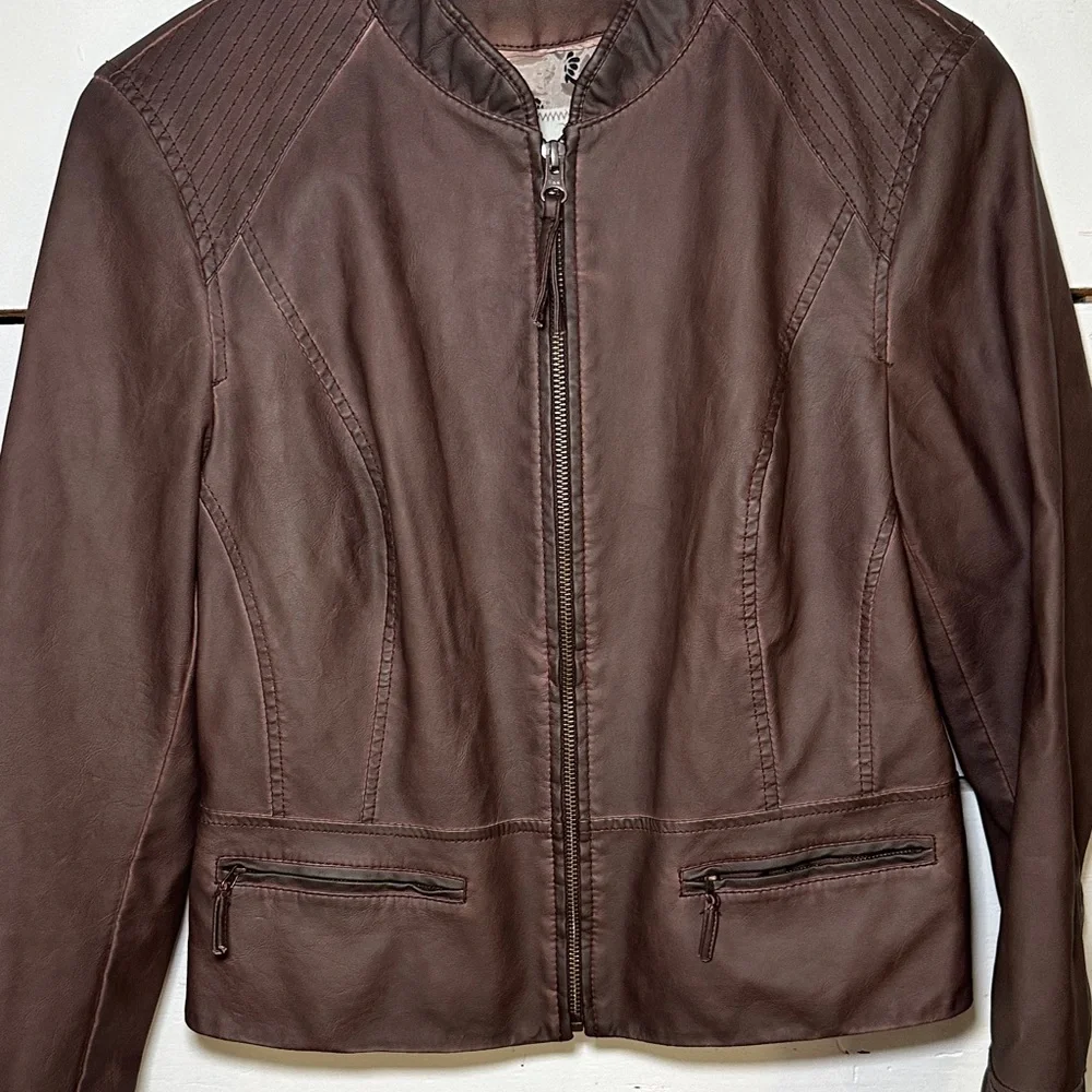 Hei Hei Dara Anthropologie Vegan Leather Jacket - Picture 7 of 14